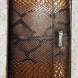 Miche Snake Embossed Interchangeable Handbag Cover Bronze Brown 16x30